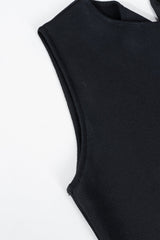 Vintage Loris Azzaro Asymmetrical Fringe Hem Dress, underarm close up