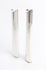 Sculptural Silver Candle Holders