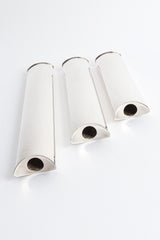 Vintage Sabattini Sculptural Silver Candle Holders (Set of 6) 3 pieces top openings  @ Recess LA