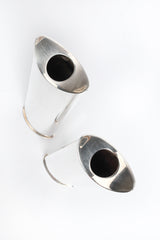 Vintage Sabattini Sculptural Silver Candle Holders (Set of 6) top opening @ Recess LA