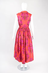Recess Los Angeles Designer Consignment Vintage Sabina Indian Sleeveless Silk Shirtwaist Dress