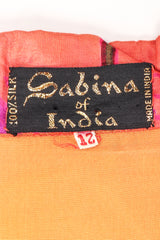 Recess Los Angeles Designer Consignment Vintage Sabina Indian Sleeveless Silk Shirtwaist Dress