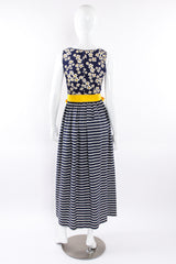 Vintage Sadie for I.Magnin Stripes & Daisies Dress mannequin back @ Recess LA