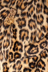 Vintage Irene Herbert for Safari Fairmoor Leopard Print Fur Coat back sash/buckle @ Recess LA
