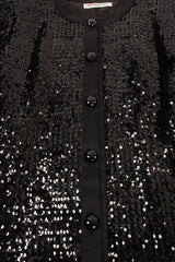 Vintage YSL Yves Saint Laurent Liquid Sequin Jacket placket at Recess Los Angeles