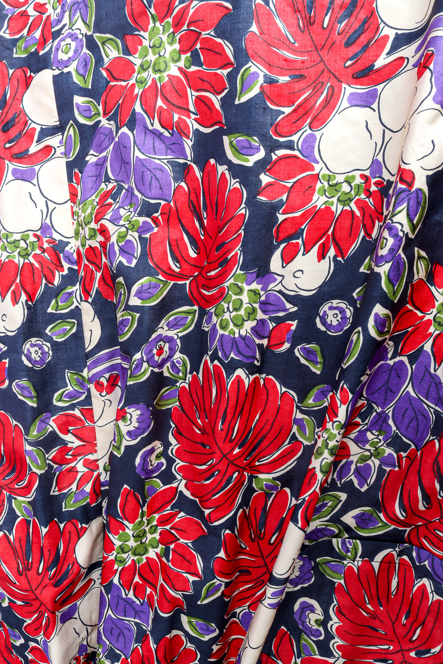 Multi-printed midi length dress by Yves Saint Laurent Fabric Close-up @recessla