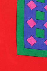 Vintage Yves Saint Laurent Silk Geo Shapes Scarf print close @ Recess Los Angeles