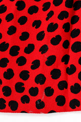 Vintage Saint Laurent Abstract Dot Print Dress L hem side has slight discoloration @ Recess LA