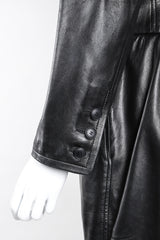 Recess Los Angeles Vintage Yves Saint Laurent YSL Velvet Tipped Leather Coat Dress