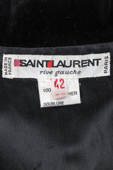 Recess Los Angeles Vintage Yves Saint Laurent YSL Velvet Tipped Leather Coat Dress