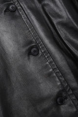 Recess Los Angeles Vintage Yves Saint Laurent YSL Velvet Tipped Leather Coat Dress