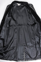 Recess Los Angeles Vintage Yves Saint Laurent YSL Velvet Tipped Leather Coat Dress