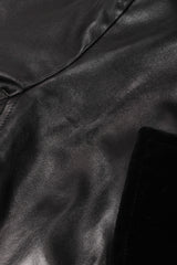 Recess Los Angeles Vintage Yves Saint Laurent YSL Velvet Tipped Leather Coat Dress