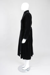 Recess Los Angeles Vintage YSL Yves Saint Laurent Long Velvet Russian Collection Cossack Coat Dress