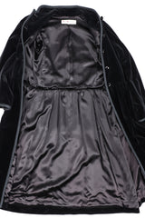 Recess Los Angeles Vintage YSL Yves Saint Laurent Long Velvet Russian Collection Cossack Coat Dress