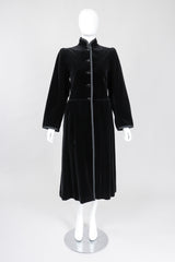 Recess Los Angeles Vintage YSL Yves Saint Laurent Long Velvet Russian Collection Cossack Coat Dress