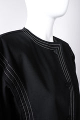 Recess Los Angeles Vintage Yves Saint Laurent YLS Topstitched Swing Coat