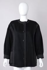Recess Los Angeles Vintage Yves Saint Laurent YLS Topstitched Swing Coat