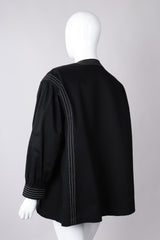 Recess Los Angeles Vintage Yves Saint Laurent YLS Topstitched Swing Coat