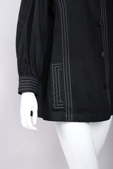 Recess Los Angeles Vintage Yves Saint Laurent YLS Topstitched Swing Coat