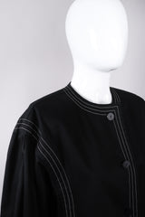 Recess Los Angeles Vintage Yves Saint Laurent YLS Topstitched Swing Coat