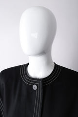 Recess Los Angeles Vintage Yves Saint Laurent YLS Topstitched Swing Coat