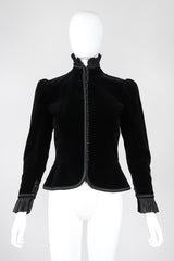 Recess Los Angeles Vintage Yves Saint Laurent YSL Victorian Velvet Ruffle Jacket