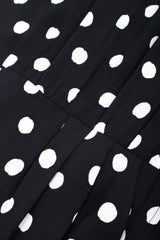 Recess Los Angeles Vintage Saint Laurent Black White Polka Dotted Long Sleeve Dress
