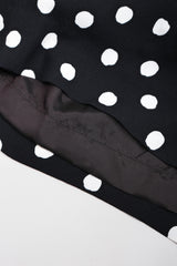Recess Los Angeles Vintage Saint Laurent Black White Polka Dotted Long Sleeve Dress