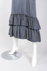 Recess Los Angeles Vintage YSL Yves Saint Laurent Ruffled Prairie Dot Dress