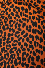 Recess Los Angeles Vintage Yves Saint Laurent Silk Animal Leopard Blouson Sleeves Button Cuff Long Neck Tie