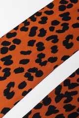 Recess Los Angeles Vintage Yves Saint Laurent Silk Animal Leopard Blouson Sleeves Button Cuff Long Neck Tie