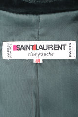 Recess Los Angeles Vintage YSL Yves Saint Laurent Russian Collection Velvet Bodice Camo Print Peter Pan Collar Folk Dress