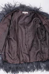 Recess Los Angeles Vintage YSL Yves Saint Laurent 70s Marabou & Ostrich Feather Glam Rockstar Jacket