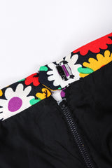 Recess Los Angeles Vintage YSL Yves Saint Laurent Rive Gauche Hippie Floral Print Skirt