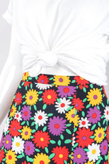 Recess Los Angeles Vintage YSL Yves Saint Laurent Rive Gauche Hippie Floral Print Skirt