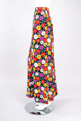 Recess Los Angeles Vintage YSL Yves Saint Laurent Rive Gauche Hippie Floral Print Skirt