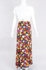 Recess Los Angeles Vintage YSL Yves Saint Laurent Rive Gauche Hippie Floral Print Flower Power Skirt