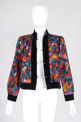Recess Los Angeles Vintage YSL Yves Saint Laurent Russian Collection Quilted Rainbow Splatter Print Folk Jacket
