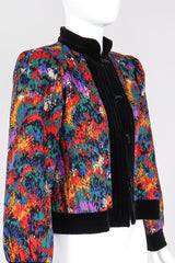 Recess Los Angeles Vintage YSL Yves Saint Laurent Russian Collection Quilted Rainbow Splatter Print Folk Jacket