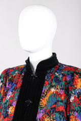 Recess Los Angeles Vintage YSL Yves Saint Laurent Quilted Rainbow Splatter Print Jacket