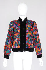 Recess Los Angeles Vintage YSL Yves Saint Laurent Russian Collection Quilted Rainbow Splatter Print Folk Jacket