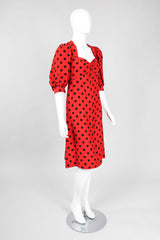 Recess Los Angeles Vintage YSL Yves Saint Laurent Sweetheart Polka Dot Dress Liberation Collection Minnie Mouse