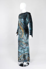 Recess Los Angeles Vintage YSL Yves Saint Laurent Cosmic Paisley Abraham Velvet Gown