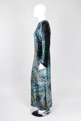 Recess Los Angeles Vintage YSL Yves Saint Laurent Velvet Cosmic Paisley Gown