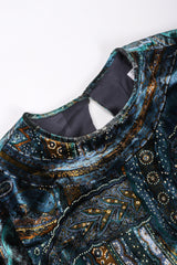 Recess Los Angeles Vintage YSL Yves Saint Laurent Velvet Cosmic Paisley Gown