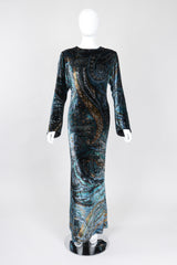 Recess Los Angeles Vintage YSL Yves Saint Laurent Cosmic Paisley Abraham Velvet Gown