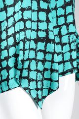 Recess Los Angeles Vintage Yves Saint Laurent YSL Graphic Silk Bow Blouse & Tie Scarf