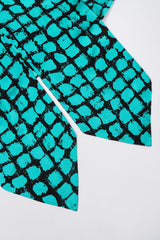 Recess Los Angeles Vintage Yves Saint Laurent YSL Graphic Silk Bow Blouse & Tie Scarf