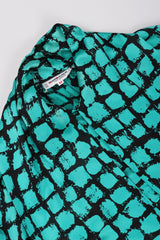 Recess Los Angeles Vintage Yves Saint Laurent YSL Graphic Silk Bow Blouse & Tie Scarf